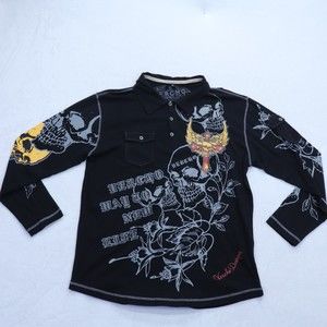 Vintage Vercho Clothing CO. Long Sleeve Polo Shirt men's Size XL